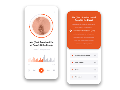 Music App UI Design app design graphic ios iphone iphone x list music music app music player ui ux vector