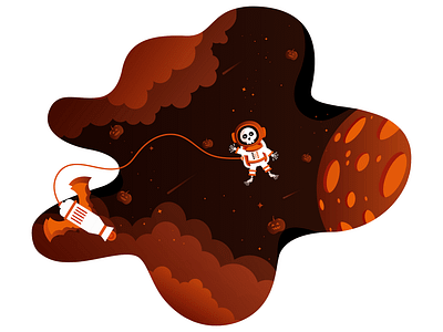 Halloween digital art digital illustration halloween illustration space vector