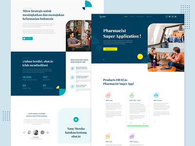 Pharmacist Landing Page app design flat typography ui ux web website