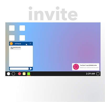 Dribble Invite design dribbble invite illustration ui vector