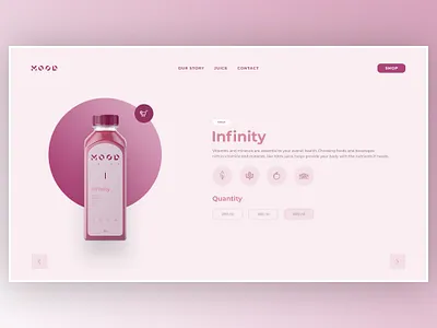 Mood Juice - LandingPage app clean cold cold pressed juice concept creative design design system interface juice minimal mobile design modern smoothie ui user interface ux web web design website