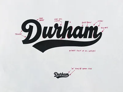 Durham Markup durham durham brand co handlettering handtype hashtaglettering lettering process thevectormachine vector vectormachine