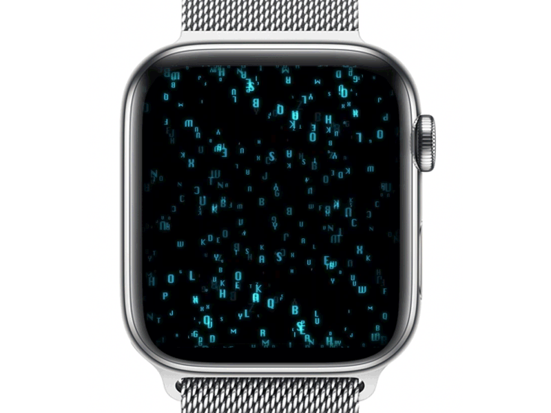 Dynamic wallpaper of matrix theme of Apple Watch matrix motion wallpaper