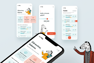 Zonky app concept app appdesign application design green ios iosdesign mobile mobileui red uidesign