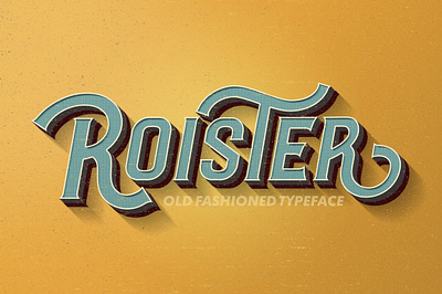 Roister Typeface 3d classic font display font display fonts font font design font designer fonts lettering letters logo fonts retro retro font signage type design typeface typefaces typography vintage vintage font