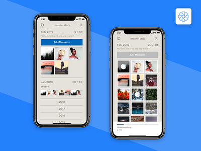 Timeshel app dev photo story ui ui ux design ux web