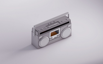 Boombox 3d art boombox cinema4d colorful design illustration isometric lowpoly minimal stranger things