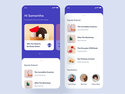 Podcast Mobile App android brand design branding concept design interface ios minimal mobile design mobileapp podcasts ui uiuxdesign uiuxdesigner user interface userexperience ux uxdesign webapp