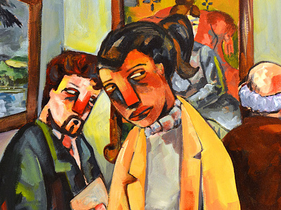 Gallery Mystery acrylic cezanne illustration impressionist painting