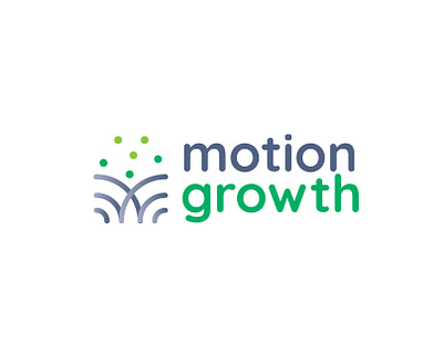 Motion Growth circle dots geometric logo logo design