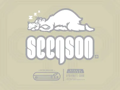 Seegson® alien bear branding design halloween hibernate illustration lettering logo nostromo sleeping stasis tour of terror type typography vector weyland yutani xenomorph