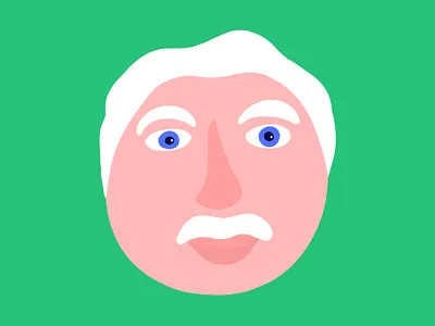 senior cool eye green illustration like man money old people personal