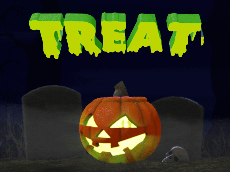 Happy Halloween after effects animation c4d dribbbleweeklywarmup graveyard green halloween halloween design happy motion design motion graphics orange pumpkin sad scary skull slime spooky