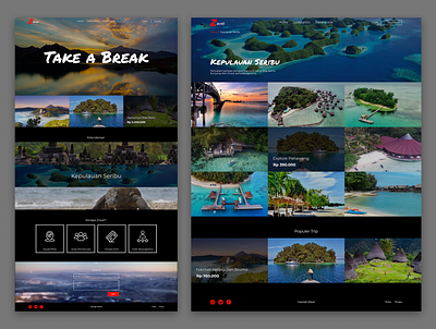 Zavel - Design Challenge #2 challenge dark theme dark ui landing page list travel trip uidesign uxdesign web design