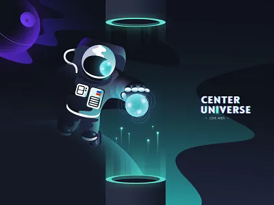 Center of the universe illustration ui