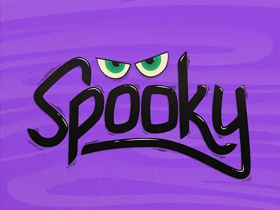 Creepin' it Real Spooky creepy creepy eyes creepy lettering evil eyes eyes fog halloween halloween design halloween lettering handlettering spooky