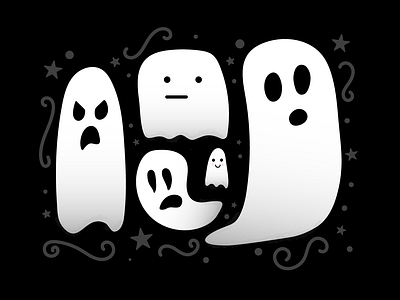 WWU | ghostie friends design ghosts graphic design halloween halloween design illustration vector