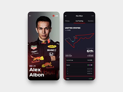 #DailyUI 20 — Location Tracker app application daily daily ui daily ui challenge dailyui dailyuichallenge design f1 formula formula one formula1 location location tracker position racing track tracker ui ux