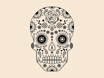 S P O O K Y . S Z N day of the dead dia de muertos halloween happy halloween illustration skull spooky sugar skull vector weeklywarmup