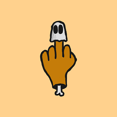 Happy Halloween design finger ghost halloween halloween design hand handmade illustration middlefinger swear