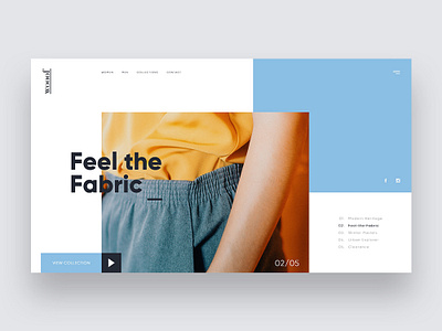 Wooof Clothing branding carousel clean design fashion landing landing page minimal slider typography ui ux web design website