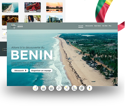 Bénin tourisme benin cotonou design figma figmaafrica ui ux web website