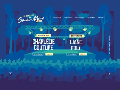 Les Soirées de Saint-Marc festival illustration music music festival ui ux website