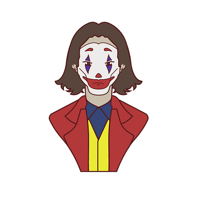 Joker batman character clown dc design halloween illustration joaquin phoenix joker minimal stylized