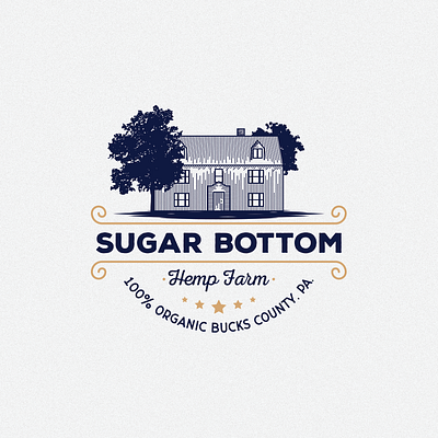 Vintage Farm logo / Sugar Bottom adobe branding design distressed distressedunrest farm farm logo graphic design house logo illustration illustrator logo design vector vintage vintage badge