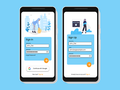 Pet Care Sign In & Sign Up app application ui ui design ux