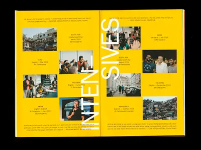 INTENSE bold bright editorial editorial design editorial layout franklin gothic magazine typography