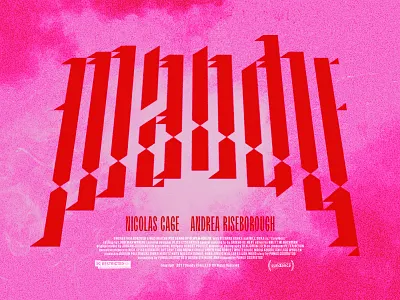 Mandy horror horror movie lettering mandy movie poster pink smoke