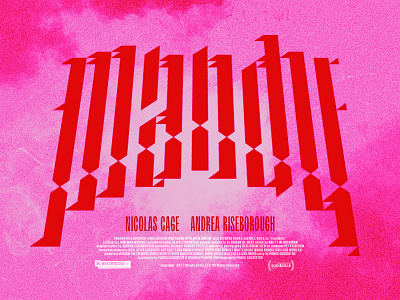 Mandy horror horror movie lettering mandy movie poster pink smoke