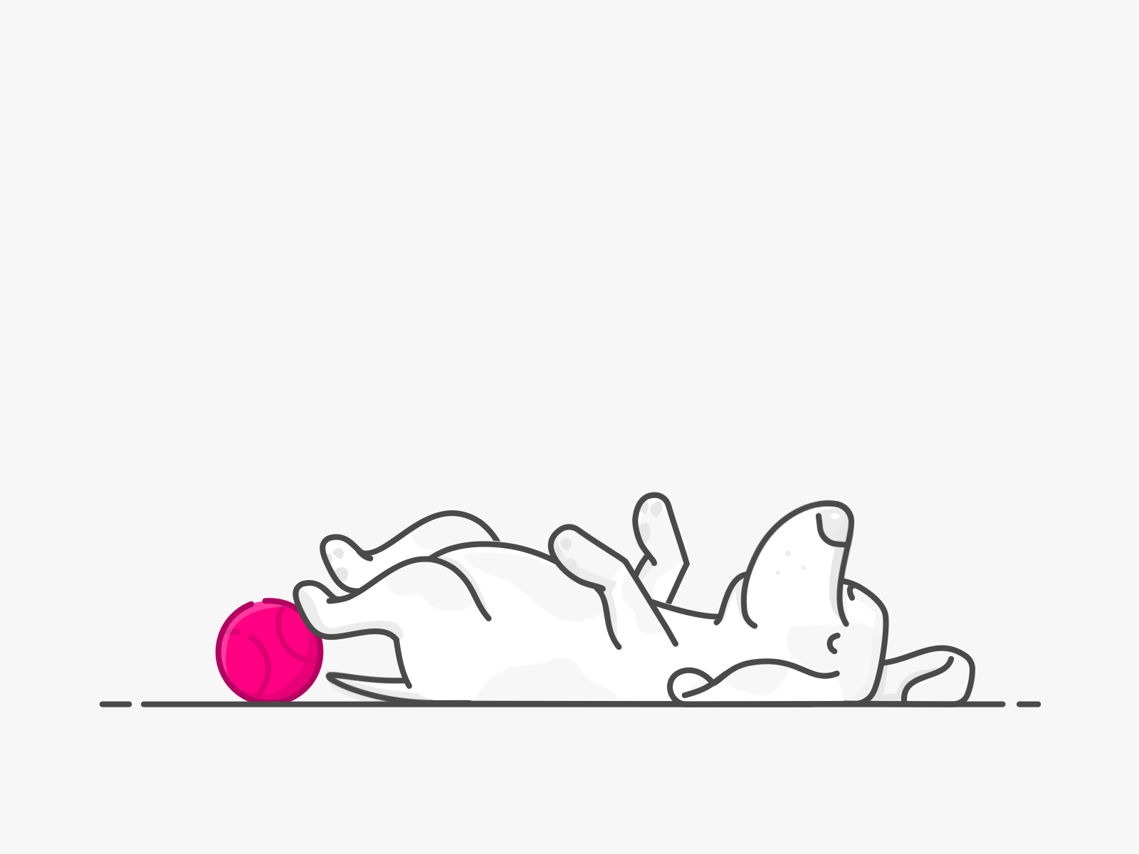 Puppy Love ball dog dreaming sleeping