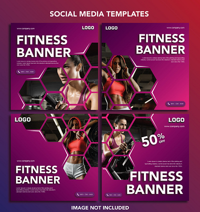 FITNESS BANNER branding creative design design template design templates designer graphicdesign identity socail media social media social media banner social media design social media pack social media templates socialmedia template template builder template design templatedesign vector