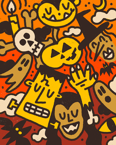 🎃👻🎃 art character doodle drawing fun halloween illustration loose