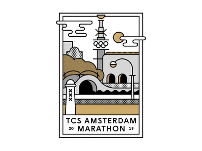 Mizuno Merchandise for TCS Amsterdam Marathon amsterdam artwork brandidentity branding campaign concept drawing flatdesign graphic design illustration illustrator marathon merchandise mizuno running storytelling vector