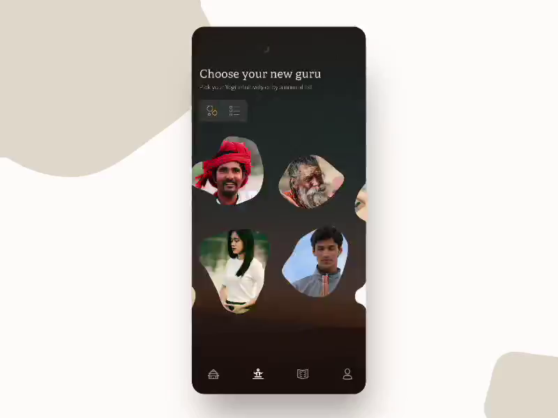 Example of Guru Selection Interaction