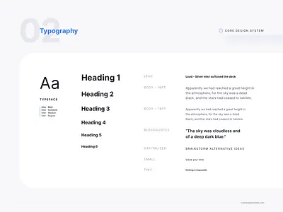 Typography Set for Core Design System adobe xd atomic design system design figma sketch sketchapp text text hierarchy typeset typography ui