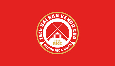 15th Balkan Kendo Cup - logo design balkan branding cup design geometric graphic design kendo logo minimal simple sport sportlogo vector