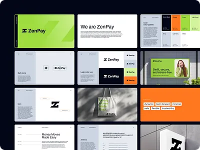 ZenPay – Fintech Branding brand strategy brand visual branding fintech graphic design logo saas typography visual identity