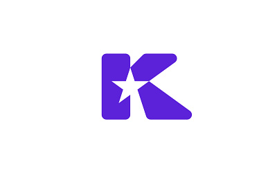 Letter K + Star affinity design blackpink brand branding design graphic design k star kdrama korea kpop logo south korea