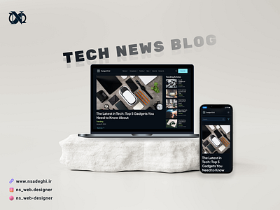 Tech News Blog Homepage blog figmadesign news tech ui uidesign ux webdesign