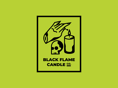 Black Flame Candle candle halloween hocus pocus illustration skull spooky vector