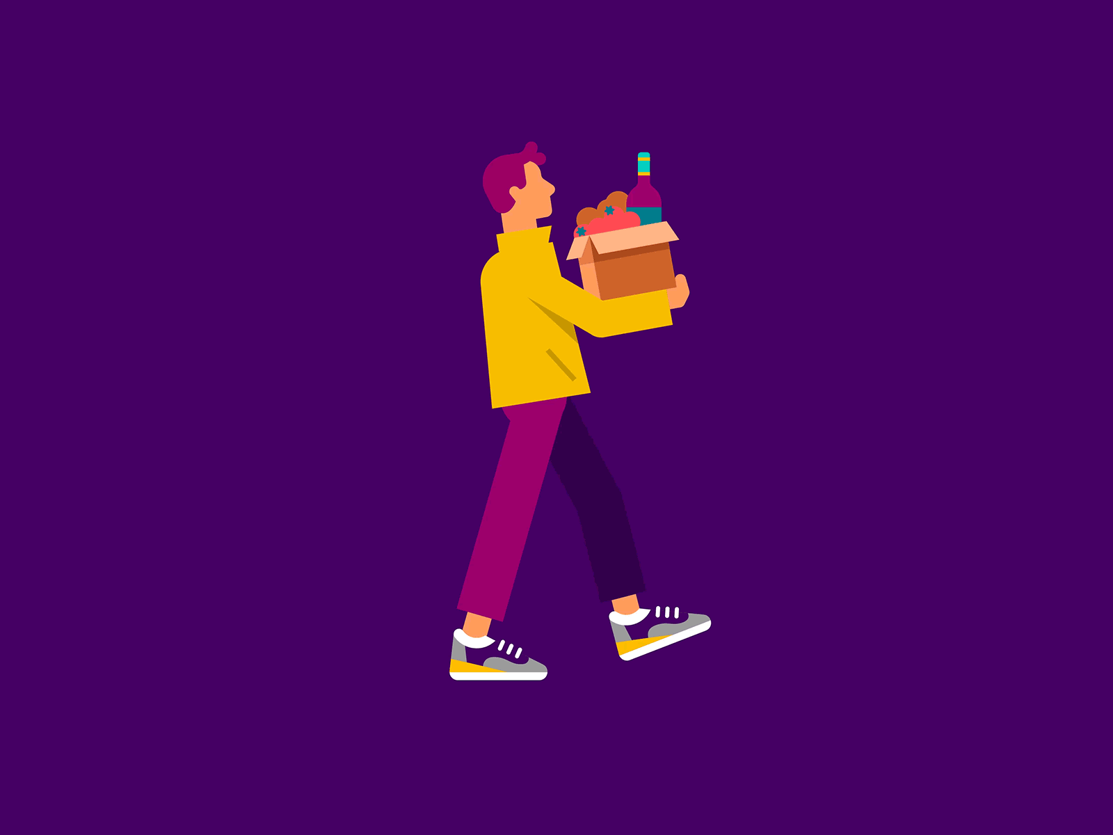 Delivery after effect animation delivery flat flatdesign illustration illustrator minimal walk