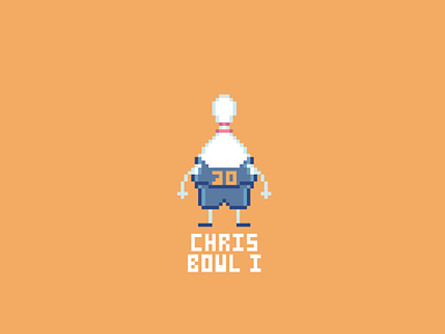 NBA Alter Egos: Chris Paul alter art blue bowling chris bowl i chris paul ego egos nba oklahoma city thunder orange pin pixel pixelart red white