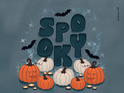 spooky dribbbleweeklywarmup hand drawn hand lettering helloween illustration lettering pumpkin spooky type