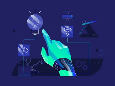 IT audit design flat high tech hightech icon illustration minimal simple tech technology texture ui ux vector web