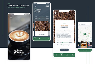 Cafe Santo Domingo | Coffee Order App Concept adobe xd app concept app designer cafe coffee app mobile app mobile app design mobile ui santo domingo ui ux ui design