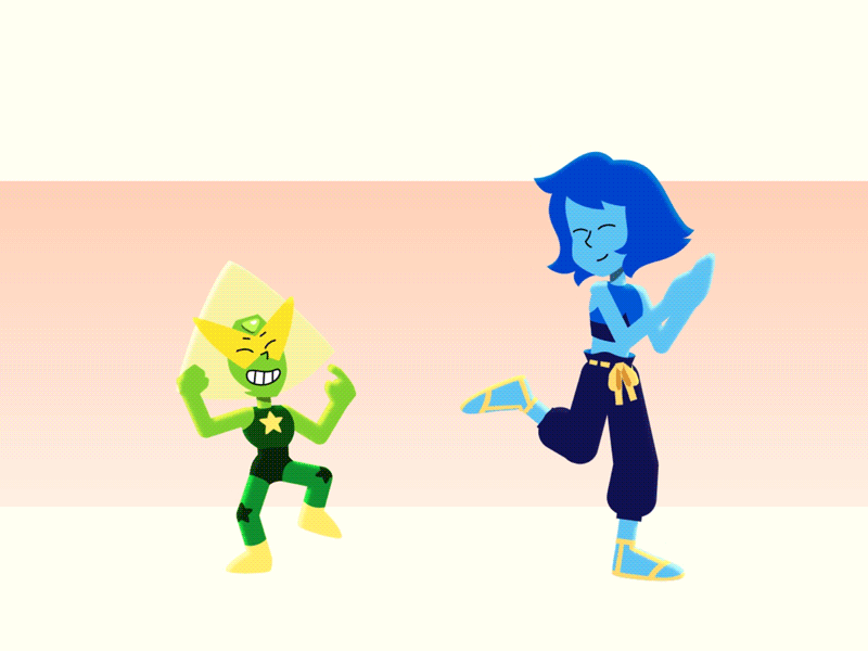 Lapidot Fusion Dance 2d ae after effects animation dance flat fusion gif peridot steven universe